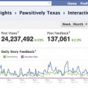 Paws Texas Facebook five month stats