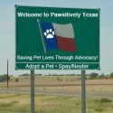 Pawsitively Texas road sign