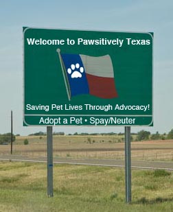 Pawsitively Texas road sign